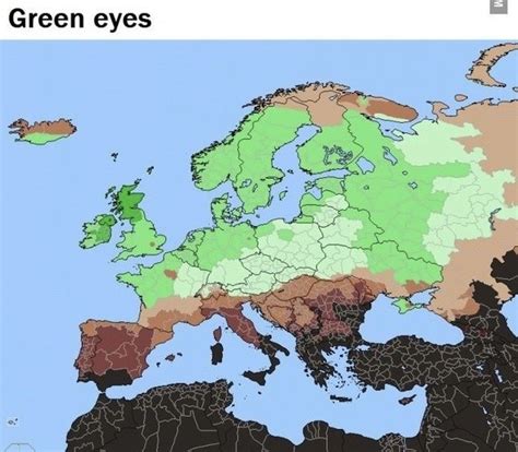 What country has green eyes?
